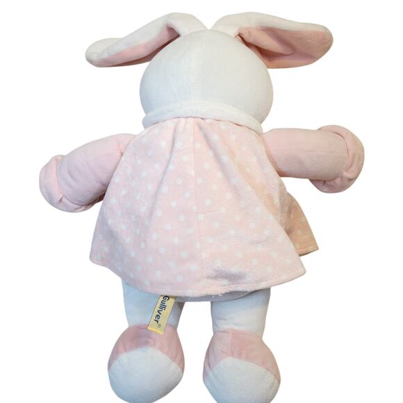 Plush White Pink Bunny Rabbit 16” Soft Toy Stuffed Animal Washable Gulliver - Picture 14 of 16